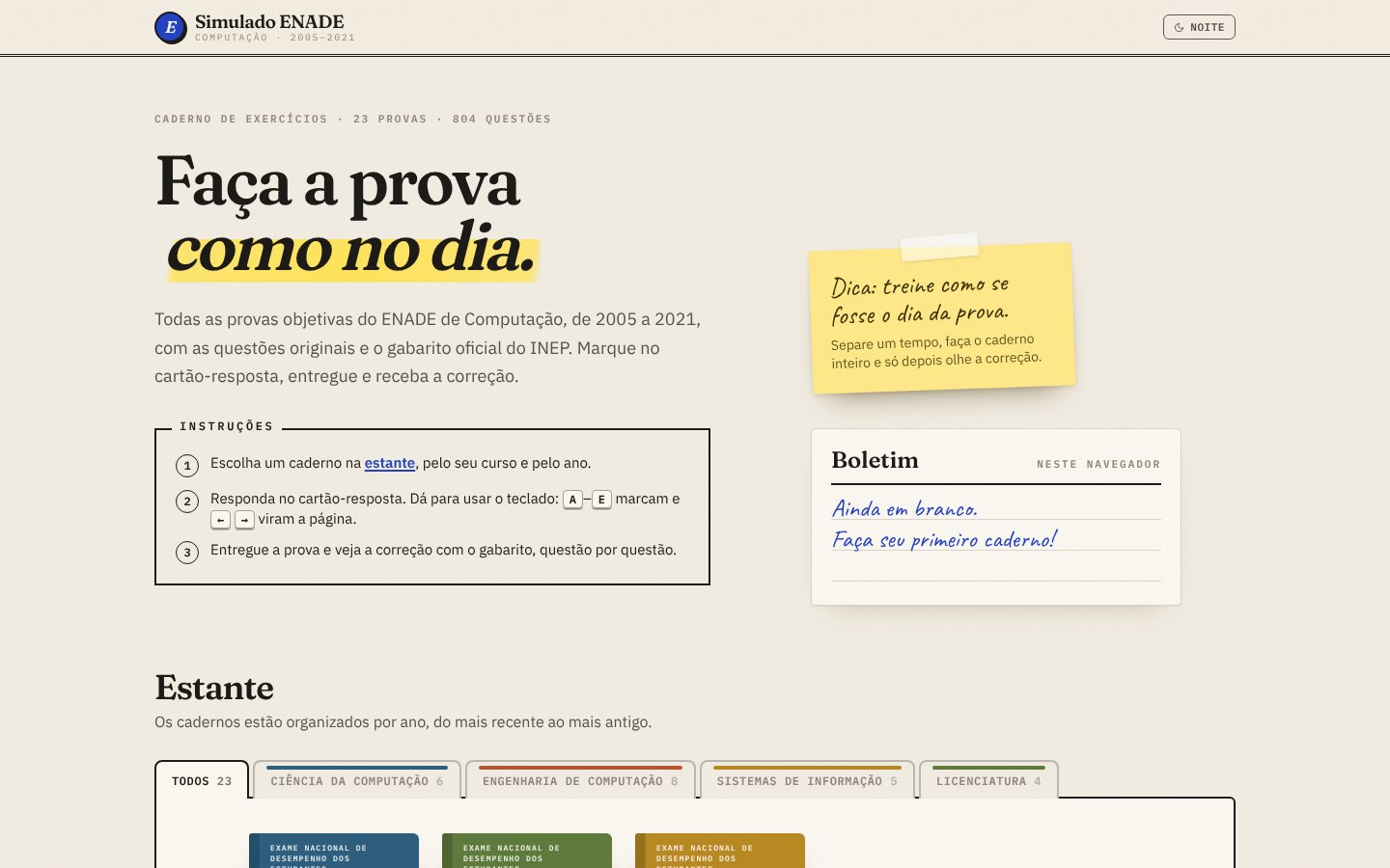 Simulado ENADE
